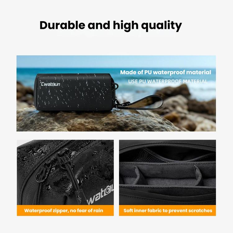 For DJI Osmo Pocket 3 Cwatcun D240 Small Storage Bag Crossbody Portable Waterproof Sports Camera Bag