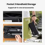 For DJI Osmo Pocket 3 Cwatcun D240 Small Storage Bag Crossbody Portable Waterproof Sports Camera Bag