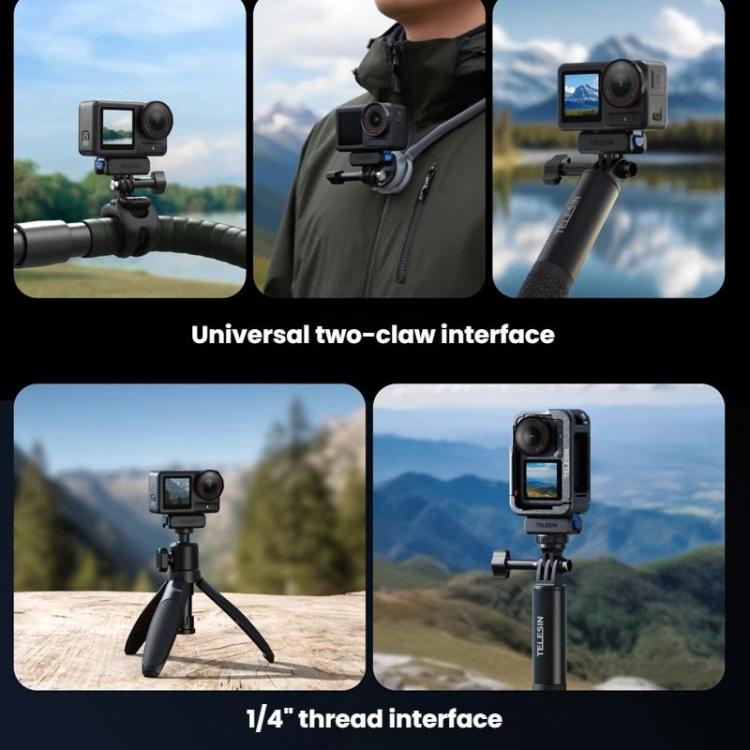 TELESIN Magnetic Adapter Mount, For DJI Osmo Action 3 / 4 / 5 Pro