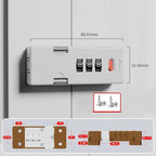 Screw-Mounted Door Latch With Built-In Latch Combination Lock — Flat White