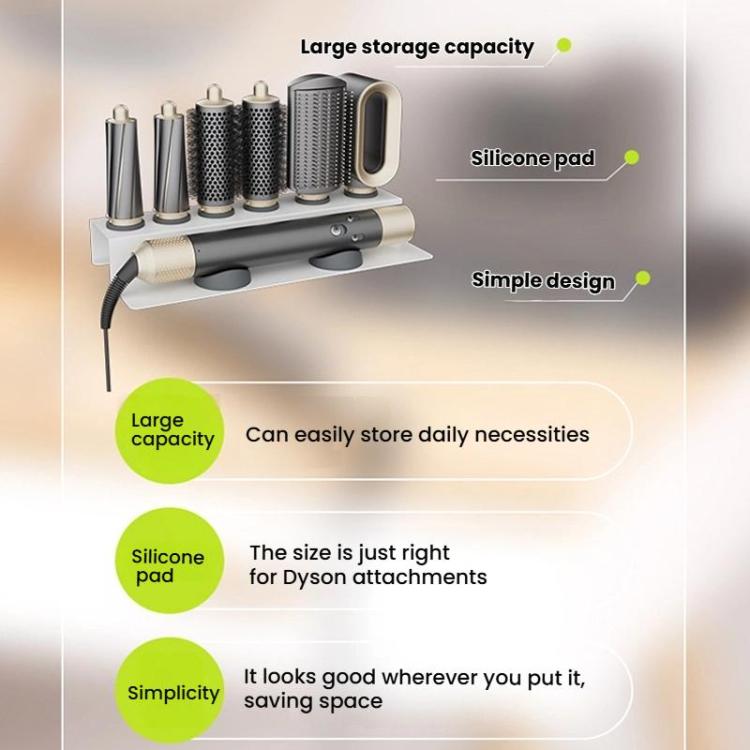 For Dyson Airwrap Attachment Storage Stand All-in-One Desktop Organizer Holds 6 Nozzles
