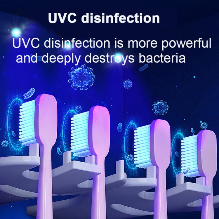 Rechargeable UV Toothbrush And Cup Sterilizer Wall Mount - Drill-Free Installation For Single User