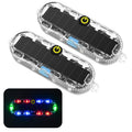 Car Solar-Powered Anti-Collision Warning Light Motorcycle Wireless LED Rear Tail Light