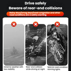 Car Solar-Powered Anti-Collision Warning Light Motorcycle Wireless LED Rear Tail Light