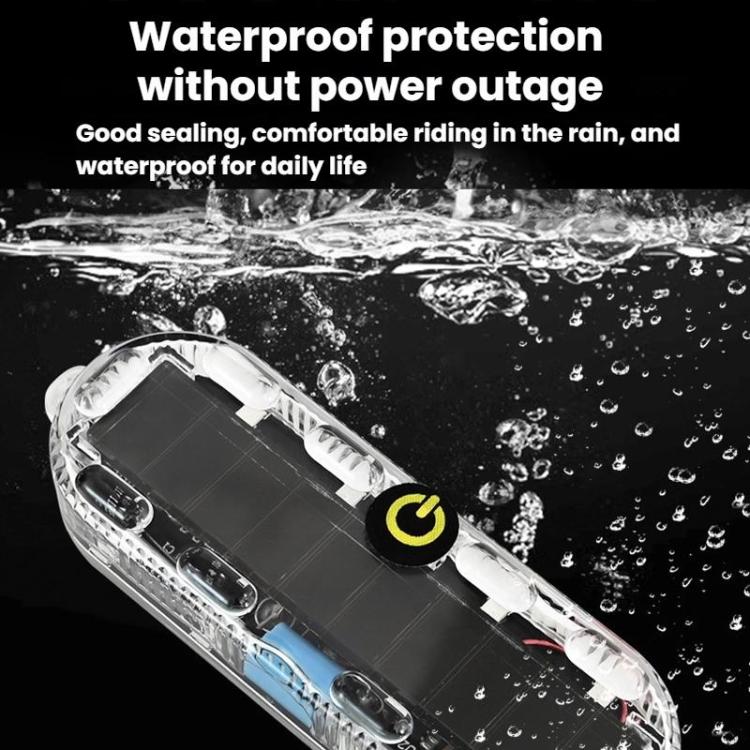 Car Solar-Powered Anti-Collision Warning Light Motorcycle Wireless LED Rear Tail Light