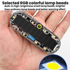 Car Solar-Powered Anti-Collision Warning Light Motorcycle Wireless LED Rear Tail Light