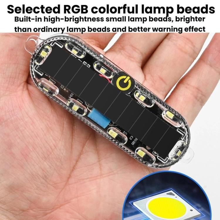 Car Solar-Powered Anti-Collision Warning Light Motorcycle Wireless LED Rear Tail Light