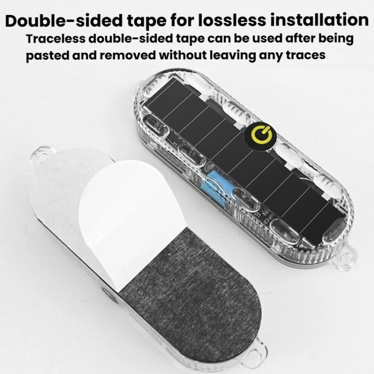 Car Solar-Powered Anti-Collision Warning Light Motorcycle Wireless LED Rear Tail Light
