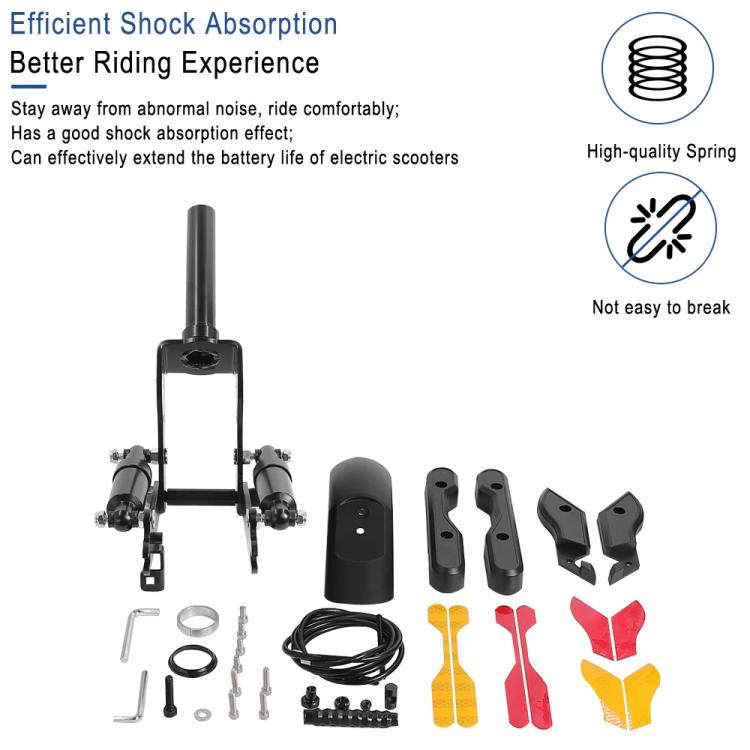 For Ninebot Max G30 Electric Scooter Conversion Front Shock Absorber Aluminum Clad Front Suspension Fork With Fenders