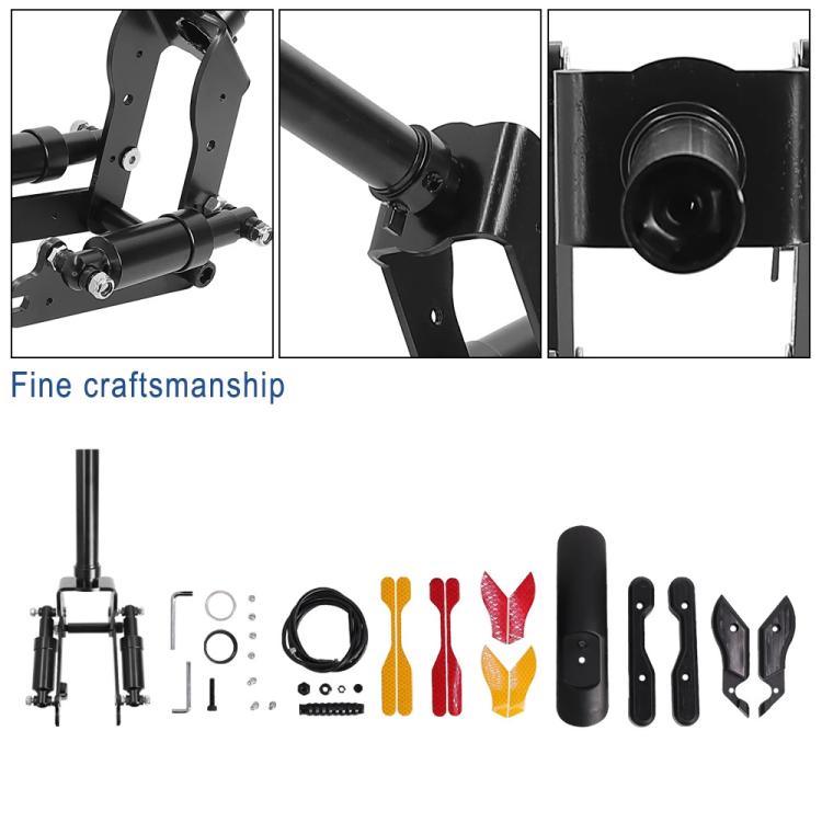 For Ninebot Max G30 Electric Scooter Conversion Front Shock Absorber Aluminum Clad Front Suspension Fork With Fenders