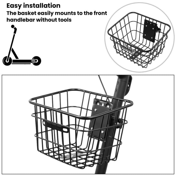 Electric Scooter Universal Front Basket Portable Practical Iron Tube Basket