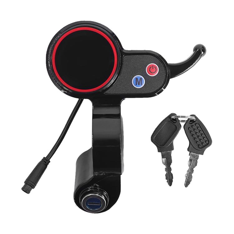 Electric Scooter LCD Display With Lock 6 Pin Dashboard