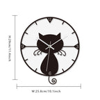 Cat Transparent Acrylic Silent Wall Clock For Home Decor — TM030