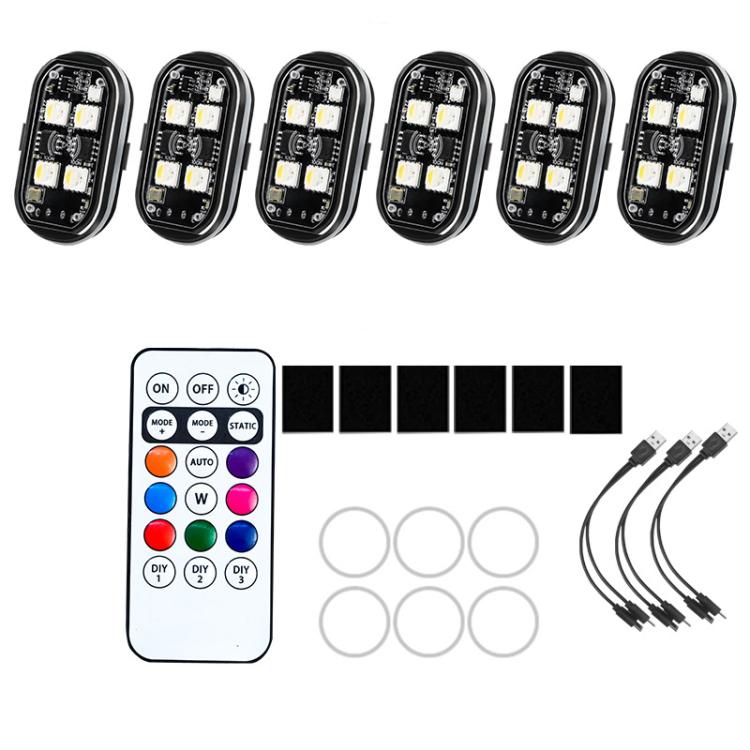 Wireless Remote-Controlled Motorcycle LED Flashing Taillight For Retrofitting — 4 Lights