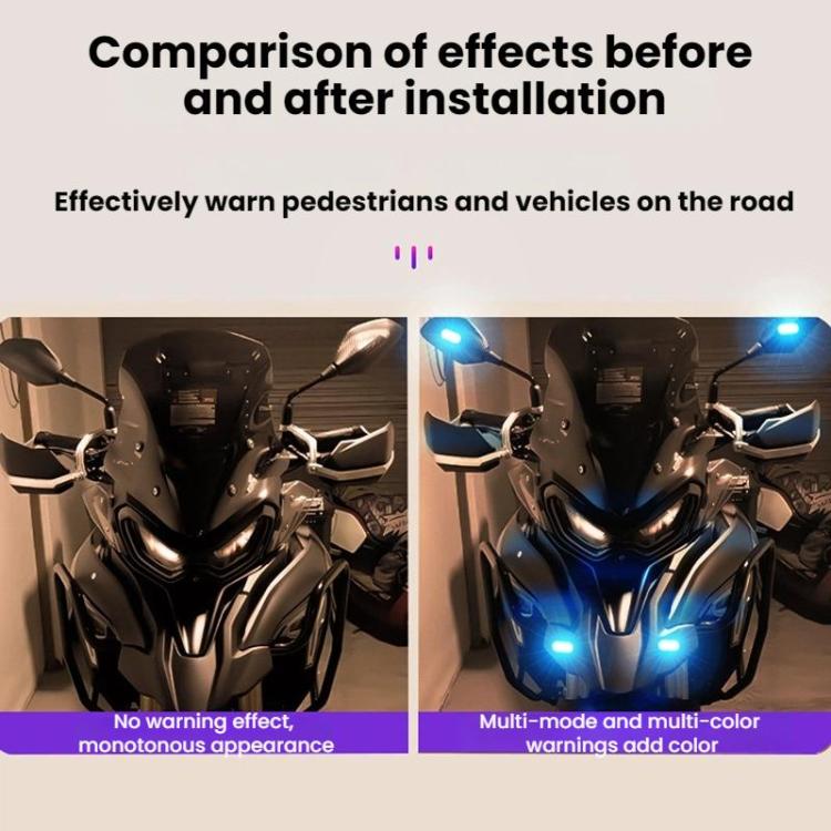 Wireless Remote-Controlled Motorcycle LED Flashing Taillight For Retrofitting