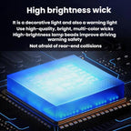 Wireless Remote-Controlled Motorcycle LED Flashing Taillight For Retrofitting