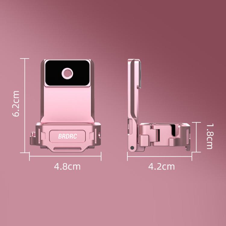 For DJI Osmo Pocket 3 BRDRC Magnetic Mount Expandable Back Clip Adapter