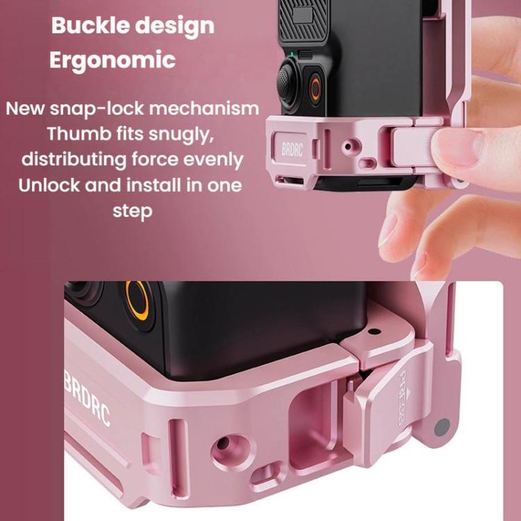 For DJI Osmo Pocket 3 BRDRC Magnetic Mount Expandable Back Clip Adapter