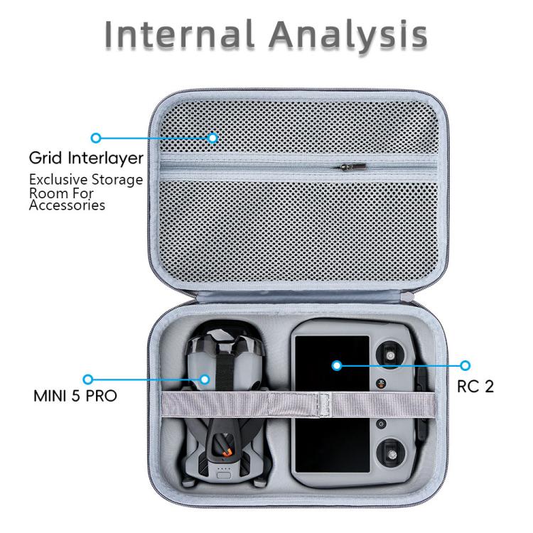 For DJI Mini 5 Pro & RC 2 Nylon Storage Bag Carrying Handbag