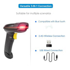 Wireless 1D/2D Bluetooth Barcode Scanner Handheld QR Code Reader