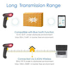 Wireless 1D/2D Bluetooth Barcode Scanner Handheld QR Code Reader