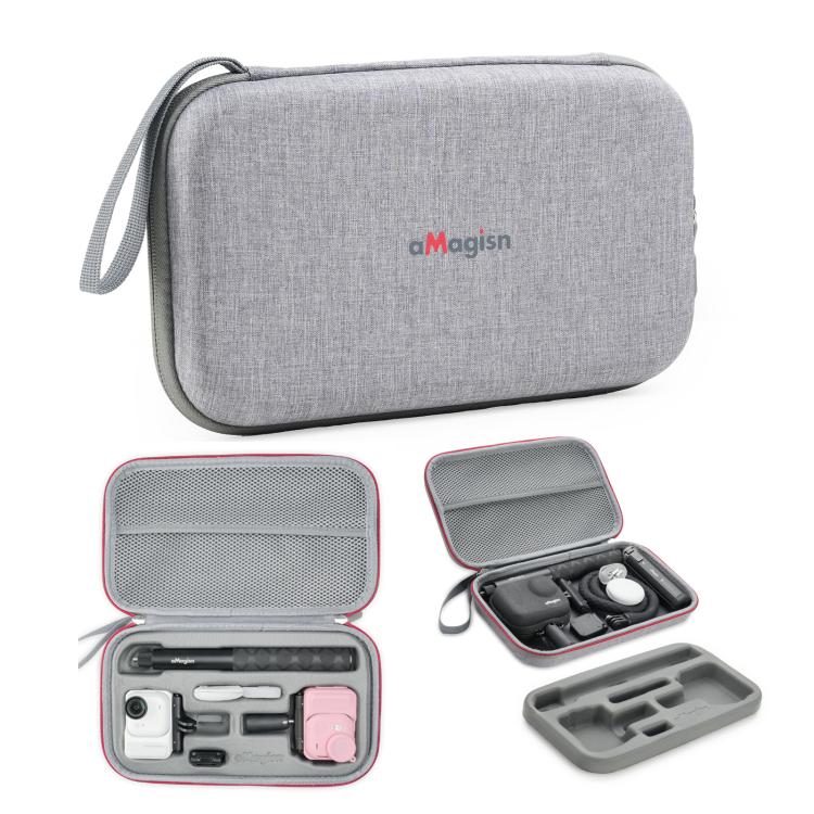 aMagisn Storage Case Protective Bag for Camera, Silicone Sleeve, Cage, Selfie Stick and Accessories, For Insta360 GO Ultra