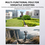Flymile AC5012_5 Extended Selfie Stick Holder Magnetic Quick Release Tripod