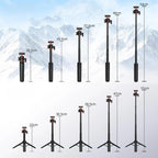 Flymile AC5012_5 Extended Selfie Stick Holder Magnetic Quick Release Tripod