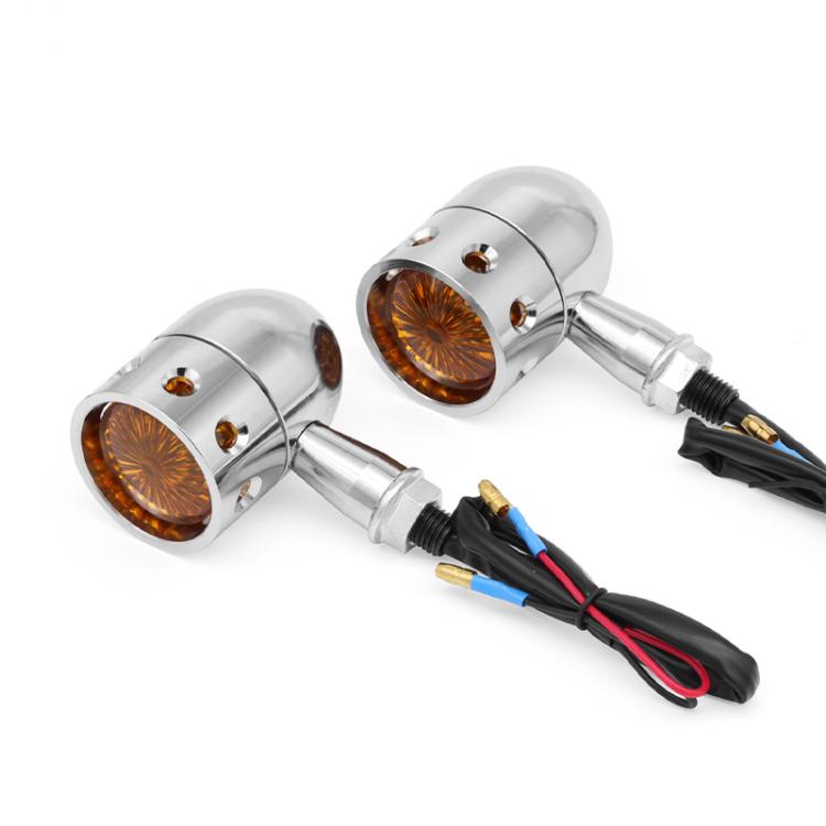 2pcs Hollow Motorcycle Modified Turn Signal Light — Black