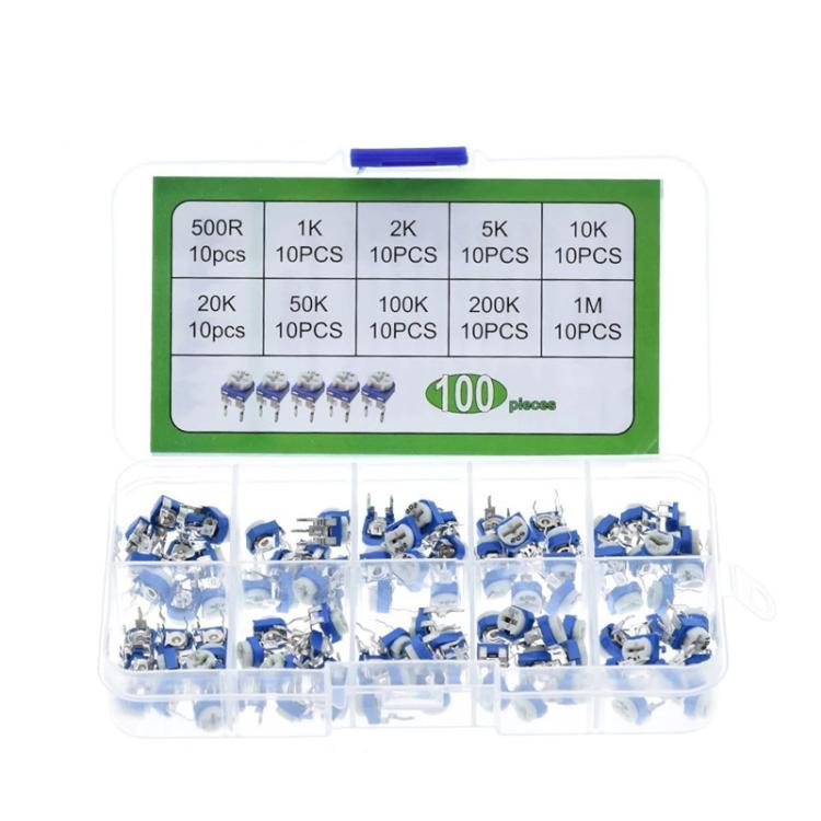 Adjustable Resistor Box Kit, 100pcs /Set