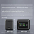 SYMIK Battery Charger Hub For Insta360 X5 Charging Station Portable Power Manager With 1.47-Inch LCD Screen