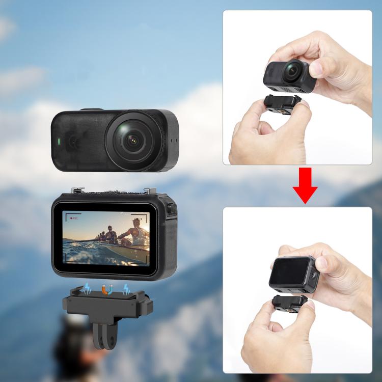For DJI Osmo Nano Magnetic Quick-Release Adapter Base With 2-Claw & 1/4-Inch Screw Hole