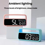 LED Ambient Light Bedside Alarm Clock Home Decor Multi-Function Clock With White Light — view 6