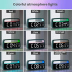 LED Ambient Light Bedside Alarm Clock Home Decor Multi-Function Clock With White Light — view 7