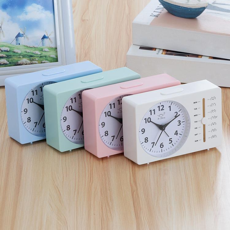 Bo Sheng GH222 Weekly Alarm Clock Square Quartz Desk Clock Scanning Silent Pointer Clock — view 6