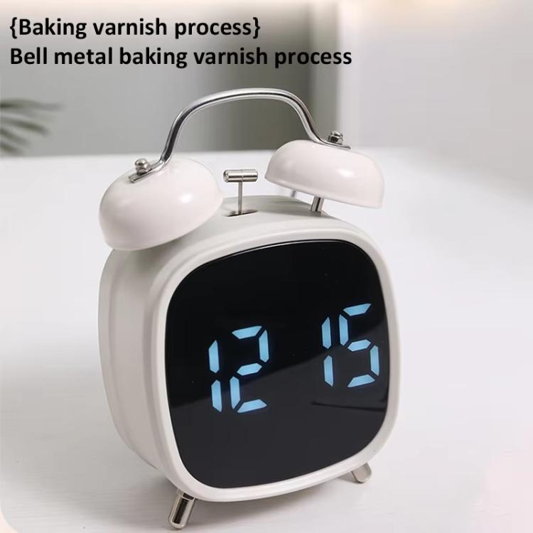 Loud Metal Powerful Ringing Clock LED Multifunction Clock — view 10