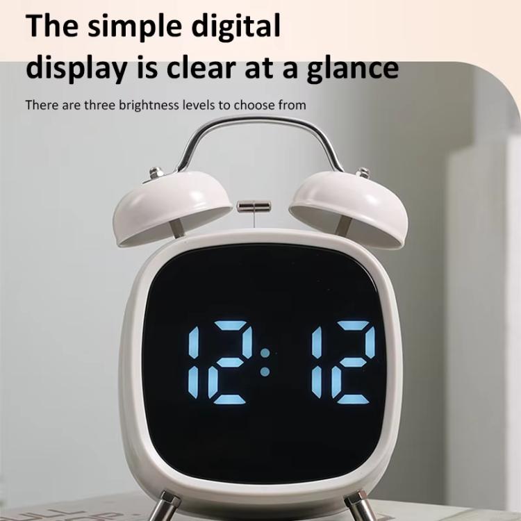 Loud Metal Powerful Ringing Clock LED Multifunction Clock — view 11