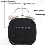 Loud Metal Powerful Ringing Clock LED Multifunction Clock — view 15