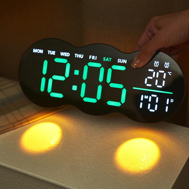 Living Room Digital Wall Clock LED Electronic Clock With Light Multi-Function Remote Control Alarm Clock — view 9