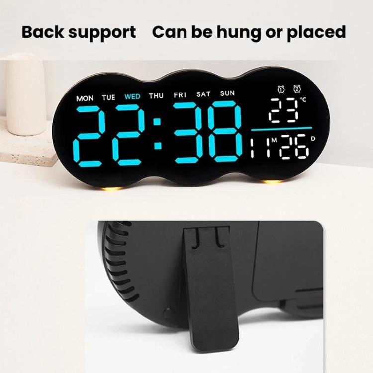 Living Room Digital Wall Clock LED Electronic Clock With Light Multi-Function Remote Control Alarm Clock — view 10