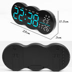Living Room Digital Wall Clock LED Electronic Clock With Light Multi-Function Remote Control Alarm Clock — view 11