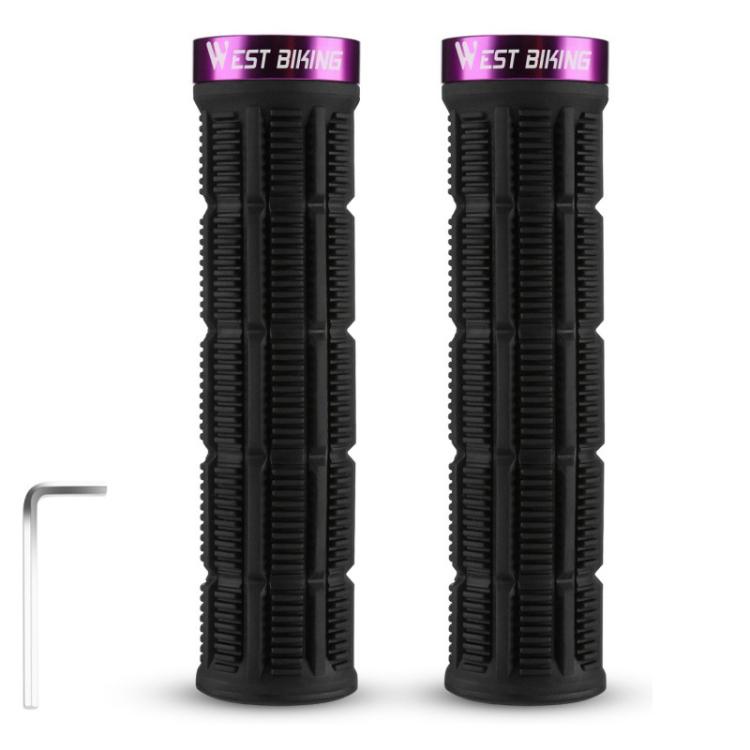 WEST BIKING Anti-Slip and Shock-Absorbing Bicycle Grips — Black