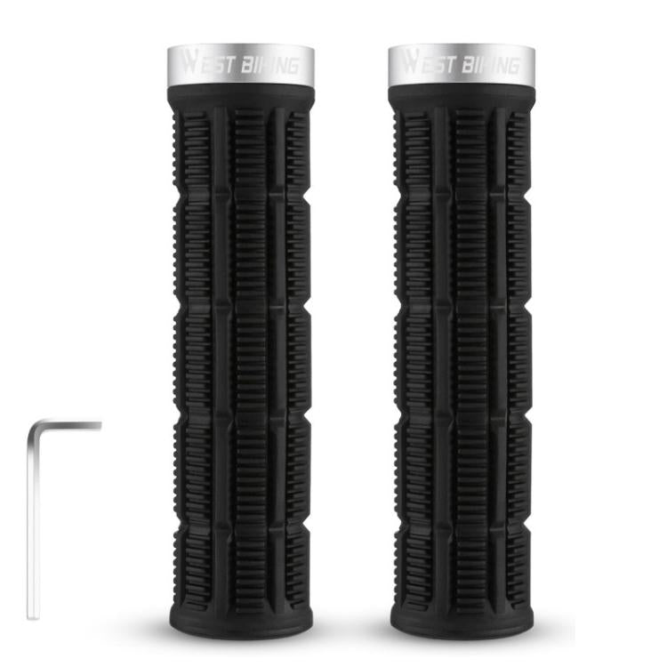 WEST BIKING Anti-Slip and Shock-Absorbing Bicycle Grips — Black Purple