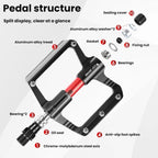 WEST BIKING Road Bike Aluminum Triple-Pierced Pedals