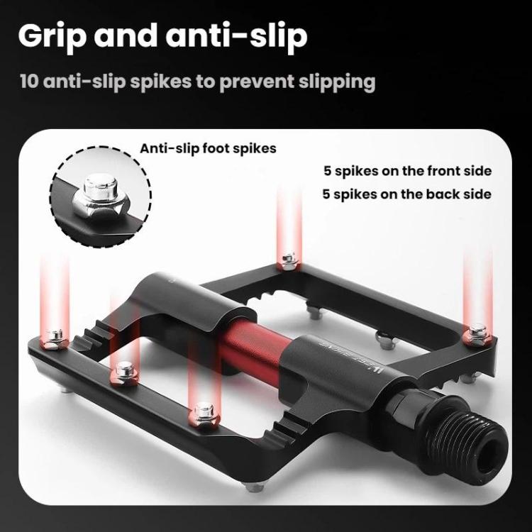 WEST BIKING Road Bike Aluminum Triple-Pierced Pedals