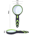 10X 75mm 2LEDs Shockproof Handheld Magnifying Glass For Reading Identification — view 4