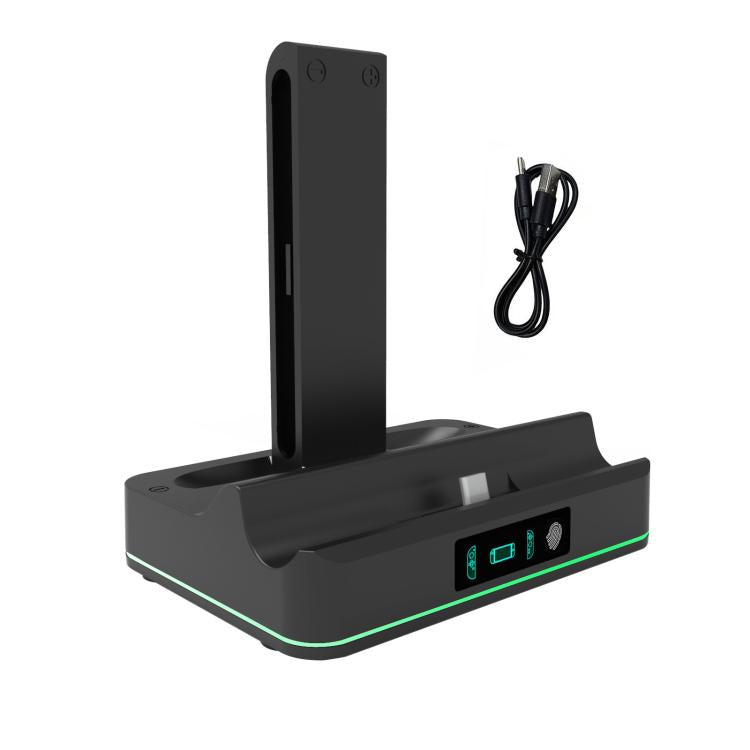 KJH RGB LED Charging Dock for Nintendo Switch 2 & Joy-Con Controller Fast Charging Station — White