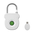 Smart Fingerprint Padlock with Electronic Keys & USB-C Charging for Luggage, Home, Gym Lockers