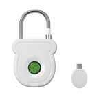 Smart Fingerprint Padlock with Electronic Keys & USB-C Charging for Luggage, Home, Gym Lockers
