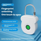 Smart Fingerprint Padlock with Electronic Keys & USB-C Charging for Luggage, Home, Gym Lockers — view 5